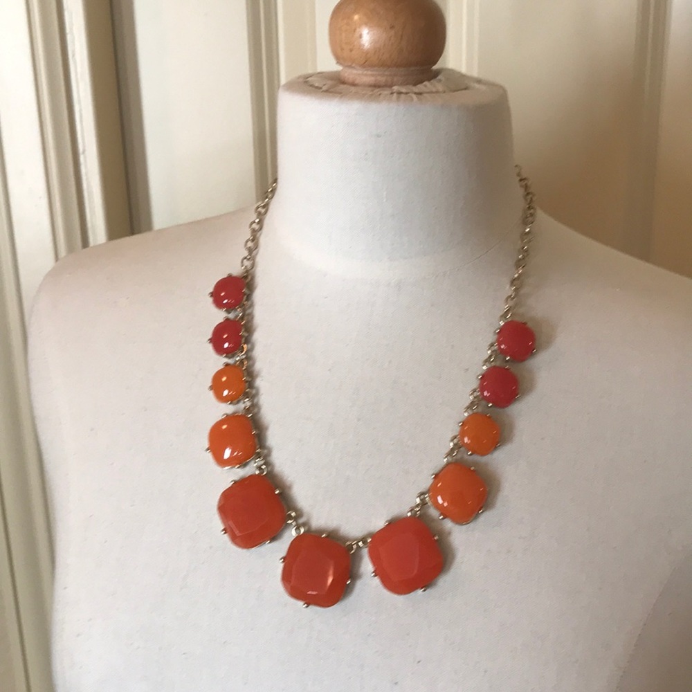 Gold tone/orange necklace